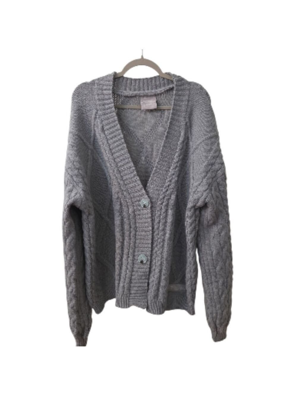 Taylor Swift Gray Cable Knit Cardigan The Tortured Poets Department 3XL 4XL